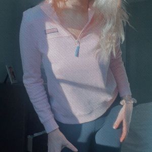 Pink Vineyard Vines Quarter Zip